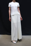 SWAYING 24 Early Autumn Silk Round Neck Short Sleeve Top T-shirt SW-SW24PF1T21-BAI White 820682343252